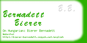 bernadett bierer business card